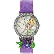 Tinker Bell Analog Watch, Padded Lavender Iced Croco PU Strap with Stitching