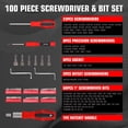 thumbnail image 6 of CARTMAN 100-Piece Magnetic Screwdriver Set with Plastic Racking, Precision Screwdriver, Bonus Magnetizer Demagnetizer and Magnetic Bowl, Common Repair Tools, Home Improvement Tools Gift, 6 of 6