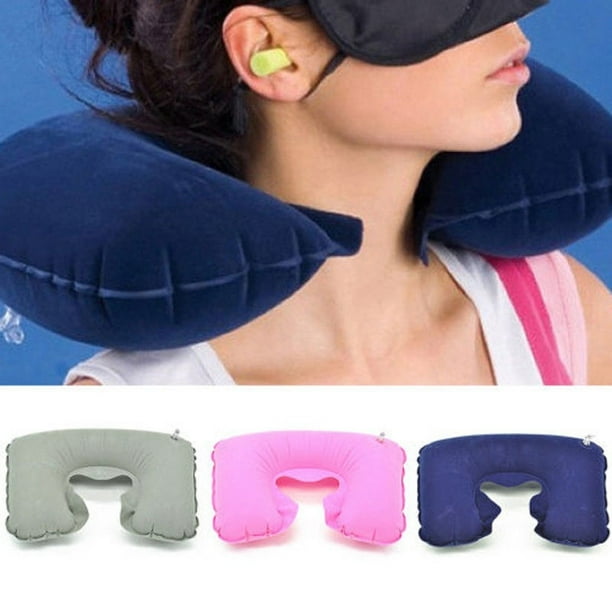Zoiuytrg Inflatable Travel Neck Pillow Soft Air U Shape Health Pillow