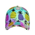 thumbnail image 2 of Balery Baseball Cap Adjustable Size for Running Workouts and Outdoor Activities All Seasons Dad Hat(Graffiti Pineapples), 2 of 8