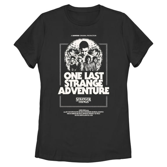 Netflix Women's Stranger Things One Last Adventure Poster T Shirt