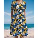 thumbnail image 3 of Vestido Medlor para mujer con estampado floral bohemio de verano y bolsillos, 3 of 6
