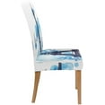 thumbnail image 3 of ZHANZZK Romantic Blue Watercolor Blots and Eiffel Tower Stretch Chair Cover Protector Seat Slipcover for Dining Room Hotel Wedding Party Set of 6, 3 of 6