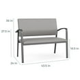 thumbnail image 4 of Newport Reception Waiting 2-Seat Tandem Seating / Charcoal Steel / Gray, 4 of 7