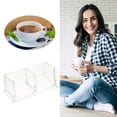 thumbnail image 3 of 1Pc Durable Acrylic Tea Bag Storage Box Coffee Sugar Bag Holder (Transparent), 3 of 3