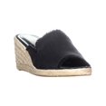 thumbnail image 1 of Womens Lauren Ralph Lauren Carlynda Wedge Espadrille Sandals, Black, 8 US / 39 EU, 1 of 5