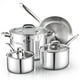 thumbnail image 1 of Cook N Home Juego de utensilios de cocina de acero inoxidable con revestimiento de tres capas, juego, 1 of 7