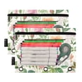 thumbnail image 2 of ALAZA 2 Pack Pencil Pouch Botanical Rose Flower Pencil Case for 3 Ring Binder Clear Window Pencil Bag Organizers, 2 of 6