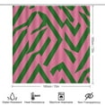 thumbnail image 2 of Shower Curtain Set 4 Piece include Shower Curtain and Rugs and Non Slip U Shaped Toilet Rugs Luxury Bathroom Decor Pink Green Diagonal Lines, 2 of 5