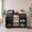 53.2"Black+Double Doors, variant on ChenyueFurn Multipurpose Wine Storage Cabinet with Fridge Nook, Built-In Power Outlets & Customizable Shelving