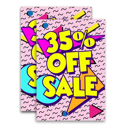 35 Percent Off sale (24" X 36") Vinyl Decal Only (Pack of 2) |Sign|Sticker|Poster