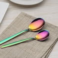 thumbnail image 4 of 20-Pieces Rainbow Stainless Steel Flatware set, Sliverware Cutlery Set Service for 4, Mirror Polished, 4 of 6