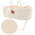 thumbnail image 2 of Baby Sleeping Carry Basket With Handle Foldable Cartoon Baby Carrying Basket Bed Handheld Multi Purpose Baby Bed For Outing Travel Living Room Bedroom Nursery Baby Shower[White], 2 of 8
