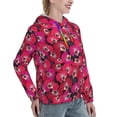 thumbnail image 6 of Fotbe Orchids Flowers Pattern Womens Long Sleeve Hoodie, Pullover Hooded Sweatshirt, Kangaroo Pocket Hoodie with Eye-catching Drawstrings-Small, 6 of 7
