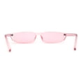 thumbnail image 4 of Womens Mod Pop Color Narrow Rectangle Cat Eye Sunglasses Pink, 4 of 4