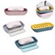 thumbnail image 2 of 4 Uds. De plástico impermeable, estuche protector para jabón, jabonera, ahorro de jabón con drenaje, caja de jabón portátil, bandeja para Baño, 2 of 5