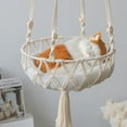 thumbnail image 2 of Bohemian Woven Cat'S Nest Hammock European Mesh Bag in Summer Hanging Cat Basket Swing Hanging Pet Bed, 2 of 5