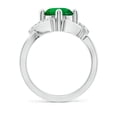 thumbnail image 2 of ANGARA Lab Grown 1.75 Ct Emerald Bypass Promise Ring with Lab Diamond Accents for Women in 14K White Gold (Size-8mm) | May Birthstone, Anniversary, Jewelry Gift for Women | Lab-Grown Emerald Ring, 2 of 8