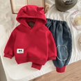 thumbnail image 2 of Gerichy Toddler Baby Boy Clothes Fall Winter Outfit, Baby Clothes For Girls Boy Solid Color Hoodie And Sweatpants Outfit Toddler Sweatsuit, 2 of 9