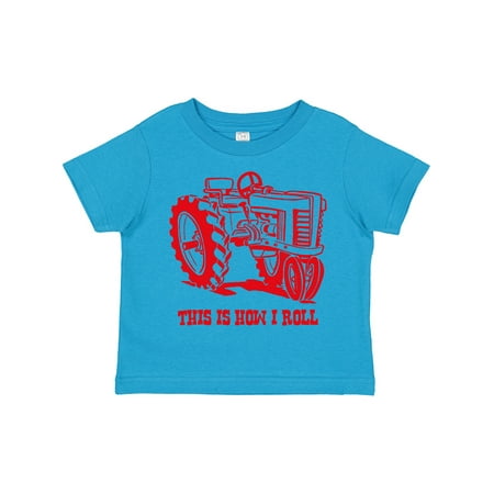 

Inktastic This is How I Roll Tractor RED Gift Toddler Boy or Toddler Girl T-Shirt