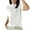 White, variant on XIAONU Blouse For Womens High-Neck Ribbed Shirt Solid Color Basic Simple Short-Sleeve Knitted Pullover T-Shirt
