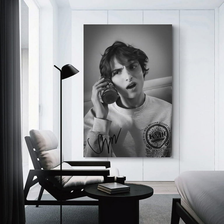 Black Whtie Funny Finn Wolfhard Signed Poster Prints Canvas Wall