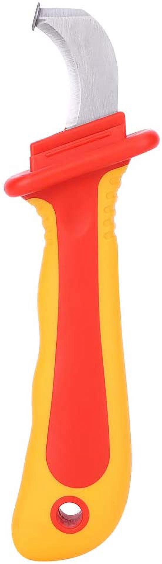 ABCISI Dismantling Knife, 1000V Insulation Electrician Knife, Fast Strip Cable Stripper Cutter Wire Stripping Anti Magnetic IEC60900 1000V Electrician Blades
