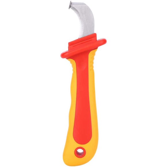 HUGFEGWE Insulated Dismantling Knife, 210mm IEC60900 1000V Anti-Magnetic Stripping Knife Cable Stripper, Insulation Electrician Cable Knife CJ25311-5446