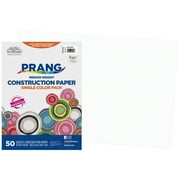 PACON Prang Construction Paper, Bright White, 12" x 18", 50 Sheets