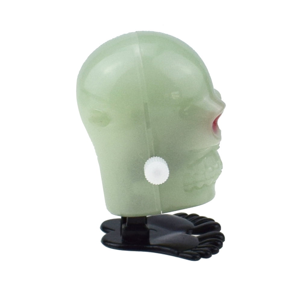 Glow in The Dark Wind up Skull Super Horror Vampire Teeth Clockwork Toy Gift for sale online 