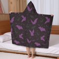thumbnail image 5 of Halloween Bat Camouflage Pattern Hooded Bath Towel，50"x30" for Ages 3 To 12 Kids, Quick Dry Lightweight Soft Microfiber Hood Beach Towel Cover Up for Kids, 5 of 7