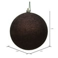 thumbnail image 2 of Vickerman 2.75" Chocolate Glitter Ball Ornament, 12 per Bag, 2 of 5