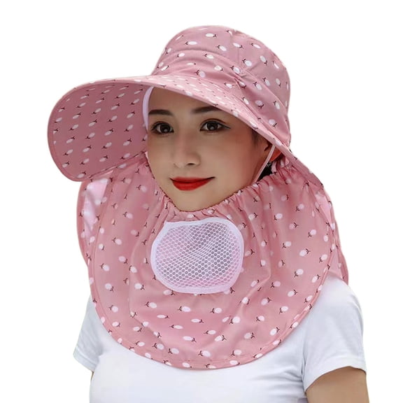 Gsakboxl Bucket Hat Women Adjustable Full Face Cover Large Wide Brim Sun Hat Windproof Breathable Anti UV Outdoor Cycling Riding Protective Sun Visor Hat For Summer Beach Travel Red