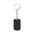 thumbnail image 2 of Uemuo Lavender Flowers Pattern Rectangular Metal Keychain - Durable, Stylish, and Personalized Key Ring for Men and Women,Engraved Keychain,Gift Slim Sturdy Keychain, 2 of 7