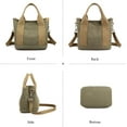 thumbnail image 7 of JUYGO Canvas Tote Bag for Women Small Handbag Satchel Bag Shoulder Bag Top Handle Bag Messenger Bag Casual Crossbody Bag, 7 of 7