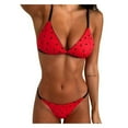 thumbnail image 1 of Ensemble Maillot de Bain en Léopard Snakeskin V-Notch avec Imprimé Animal pour Femme, 1 of 6