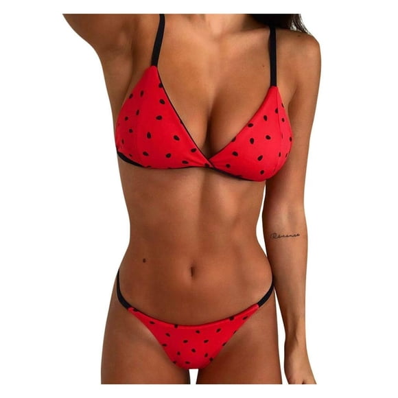 Women‘s Bikini Ribbed Leopard Snakeskin V-Notch Swimsuit Hig Cut Animal Print Bikini Swimsuit Set For Women