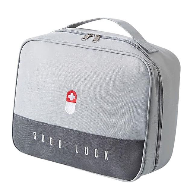 TISHITA Sac de Premiers Soins Rangement Portable Imperméable Sac à Médicaments Voyage Médical Gris G