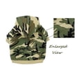 thumbnail image 4 of Camouflage Dog Hoodies Fleece Lined Chic Warm Pink or Green Camo Sweatshirts (xxLarge - Green), 4 of 8