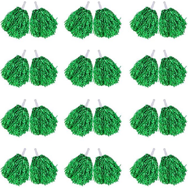 Pompones de animadora, Pompones de animadora con asa, Accesorios de baile Pompones de animadora, 24pcs