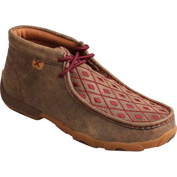 Women's Twisted X Driving Moc Chukka Bomber/Mahogany Leather 11 M
