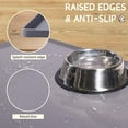 thumbnail image 3 of Silicone Cat & Dog Food Mat for Floors Waterproof, Anti-Slip Dog Bowl Mats for Food and Water, Pet Feeding Mats with Lip to Prevent Spills, Pet Placemat for Messy Drinkers to Protect Floors, 3 of 7