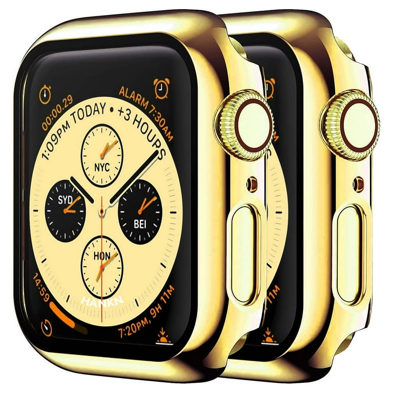 Worryfree Gadgets Bumper Case with Screen Protector for Apple Watch Chrome Gold 45mm BP04 GLD45 Walmart