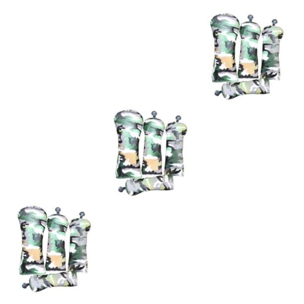 Eigraketly 4pcs Durable Golf Wood Head Cover No.1 Headcover 3 Club Driver 7 5 Type1 NO1