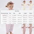 thumbnail image 3 of SERTG Baby Girls Ruffle Neck Bodysuit Long Sleeve Jumpsuit Lightweight Cotton Everyday Wear Snap Closure Comfort Fit Infant One-Piece Outfit(Pink,3-6 Months), 3 of 7