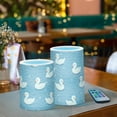 thumbnail image 6 of Duck Blue Wave Pattern Flameless LED Candle Set with Remote, Battery Operated Color Changing Pillar Candles, Set of 2, 6 of 7
