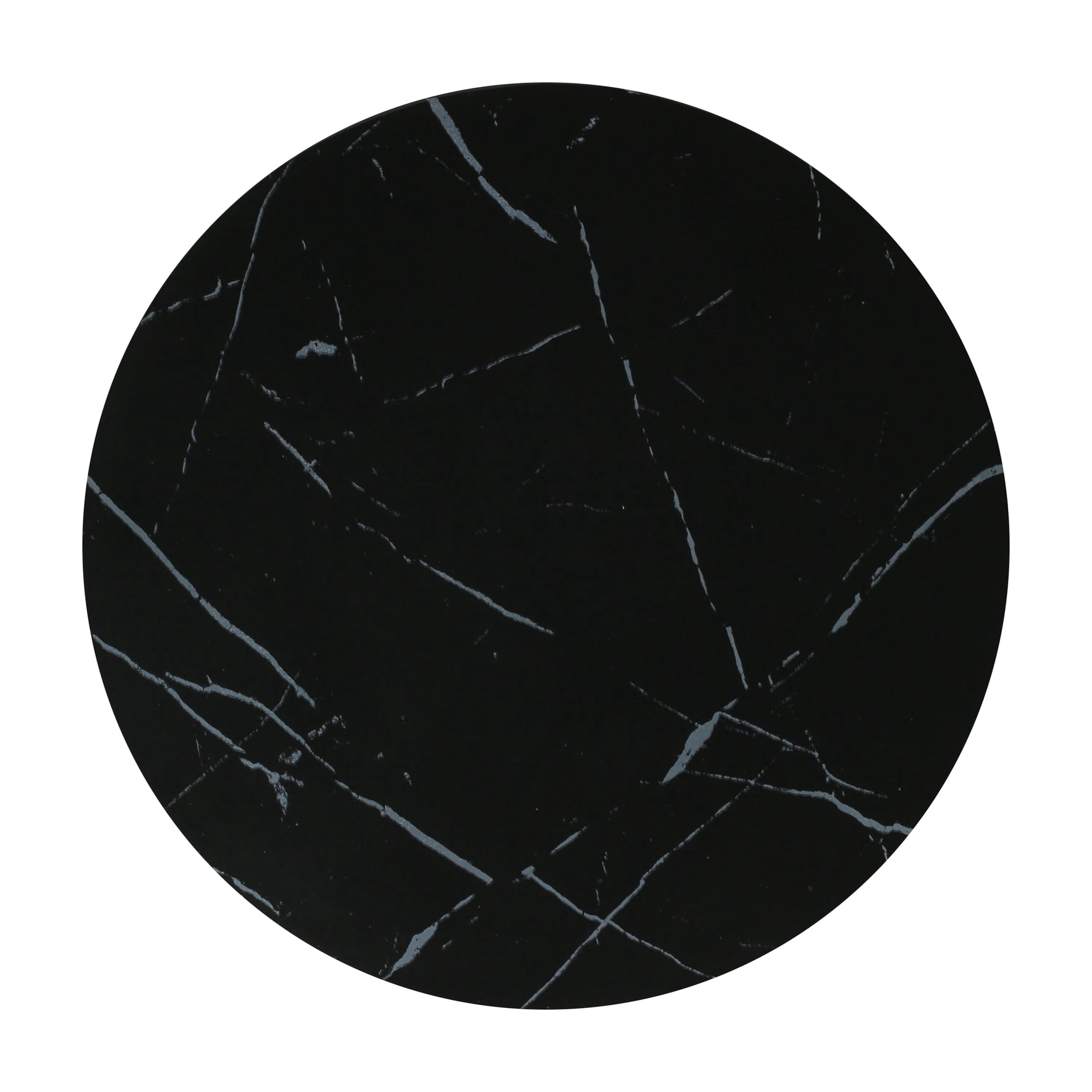 Side End Table, Outdoor Lightweight Concrete Table for Patio Balcony Garden, Black Marble