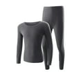 thumbnail image 2 of Sakmal Womens Thermal Underwear Set Plus Size Winter Sleepwear Warm Gray Ladies Base Layer Sizes L-4XL, 2 of 5