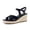 Black, variant on Prego Espadrille Wedge Sandals for Women, Crisscross Open Toe Wedge Heels with Adjustable Ankle Strap