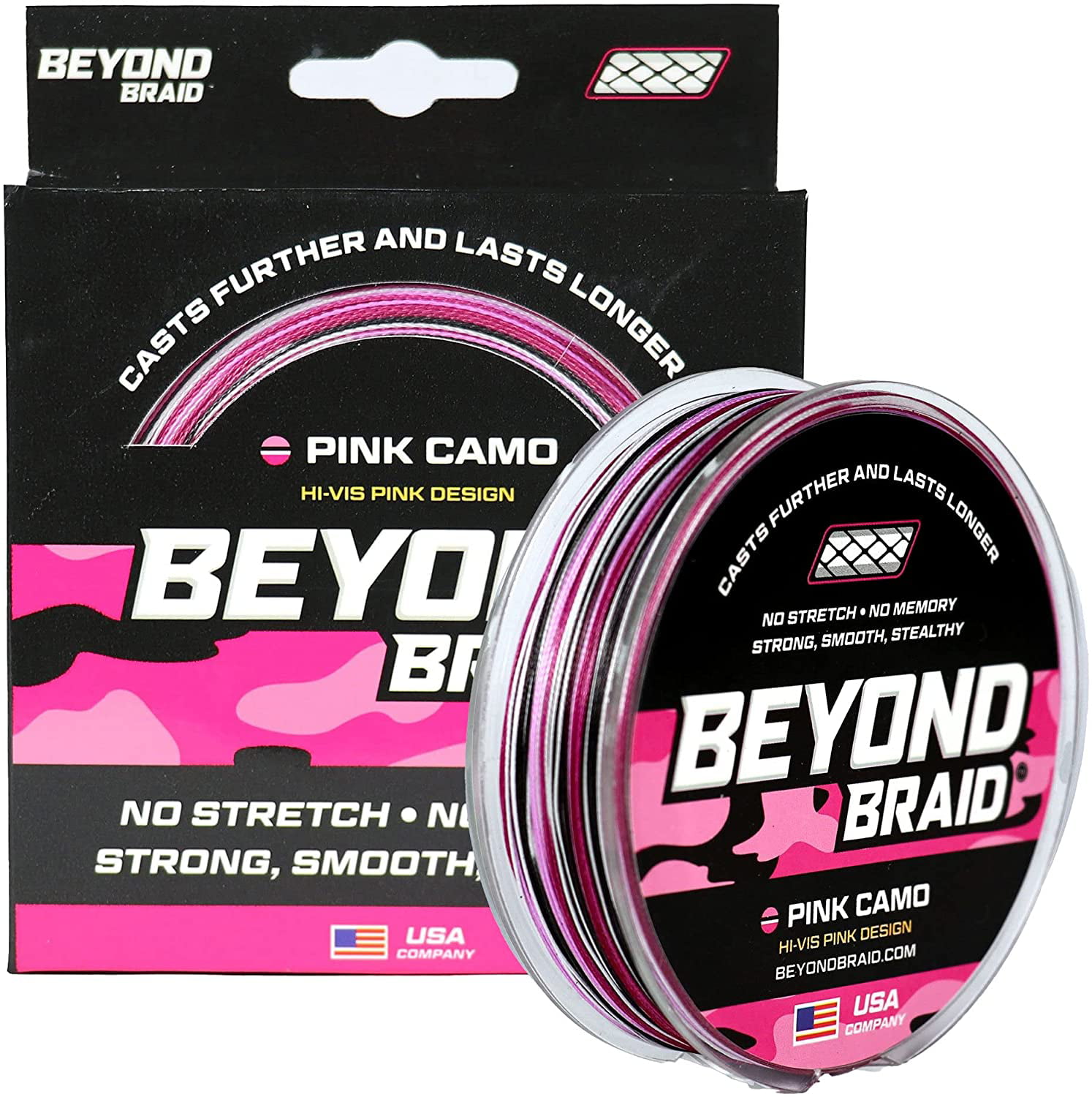 Beyond Braid Braided Fishing Line - Pink Python - 500 Yards - 60 lb.